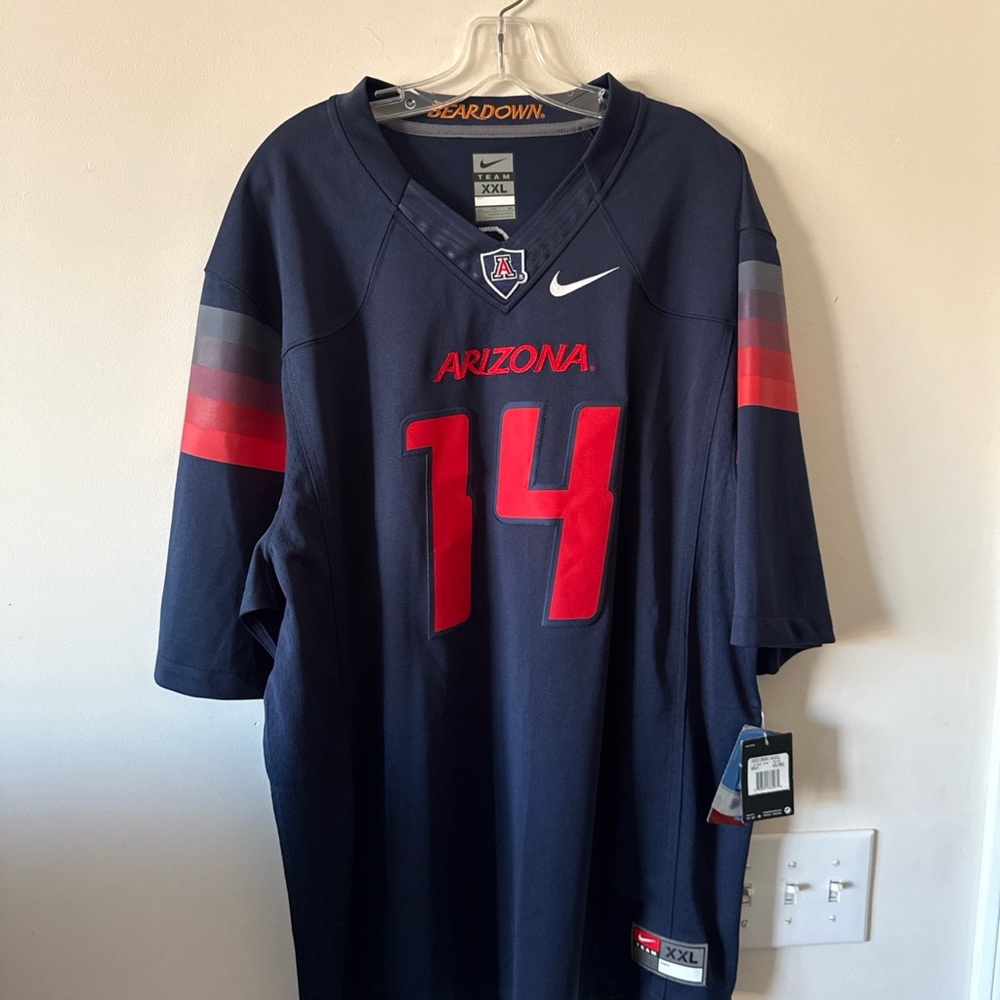 Nike Men's Navy and Red Arizona Jersey